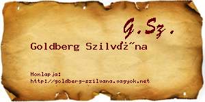 Goldberg Szilvána névjegykártya